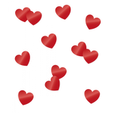 Tafconfetti Rode Hartjes 14gr